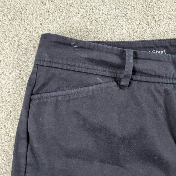 Talbots Womens Shorts 12 Black 10" Inseam Perfect Stretch‎ Flat Front Bermuda - Picture 13 of 13